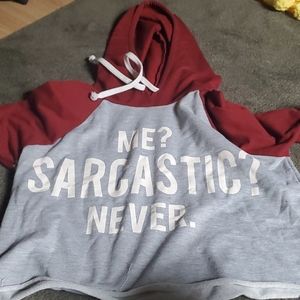 It is a cropped hoodie